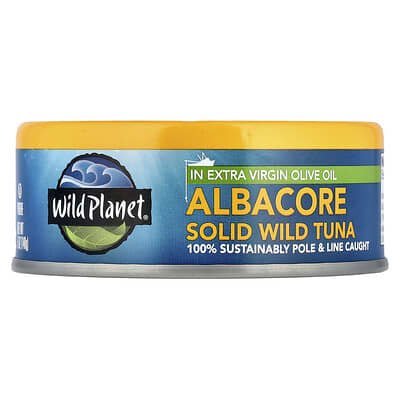 Albacore Solid Wild Tuna In Extra Virgin Olive Oil,  5 oz (140 g)