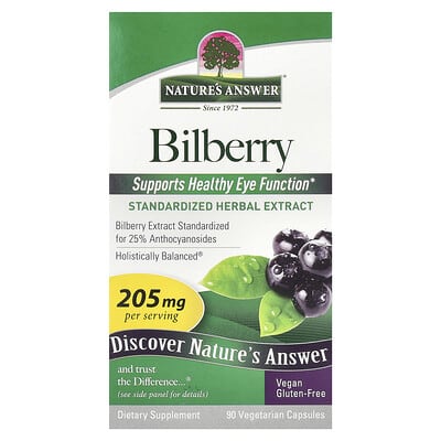 Bilberry, 205 mg, 90 Vegetarian Capsules