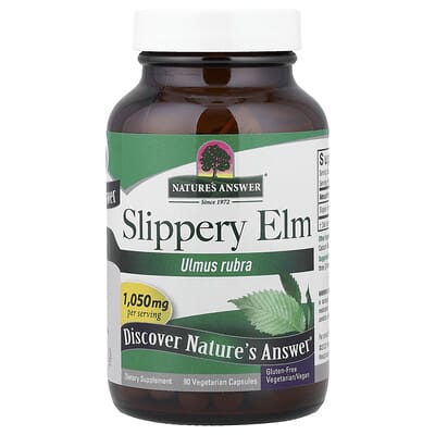 Slippery Elm, 90 вегетарианских капсул (350 mg на капсулу)