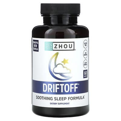 Zhou Nutrition Driftoff® успокаивающая формула для сна, 60 капсул