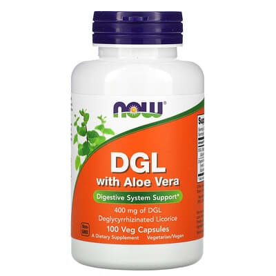 DGL с алоэ вера, 400 mg, 100 вегетарианских капсул