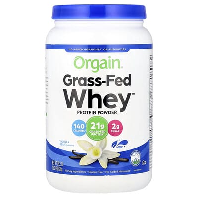Grass-Fed Whey™ Protein Powder, Vanilla Bean, 1.82 lbs (828 g)