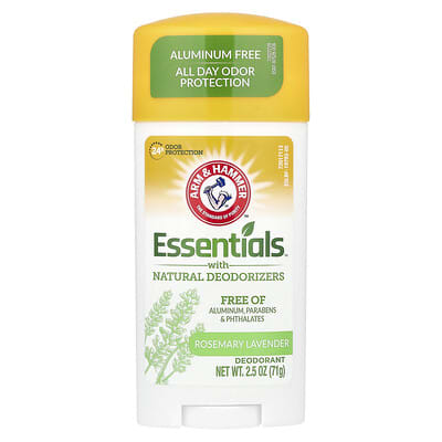 Essentials™ с натуральными дезодорантами, дезодорант, розмарин и лаванда, 2.5 oz (71 g)