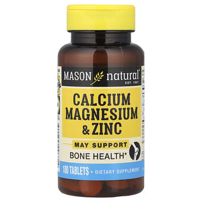 Calcium Magnesium & Zinc, 100 Tablets