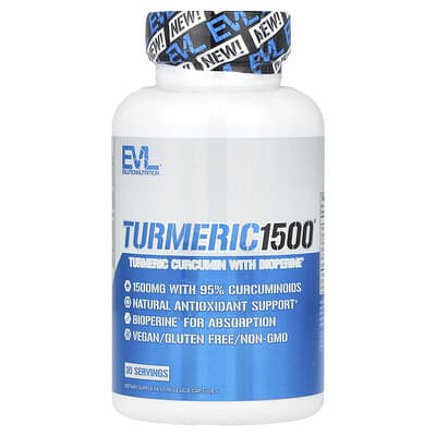 Turmeric 1500®, куркумин с BioPerine®, 90 вегетарианских капсул