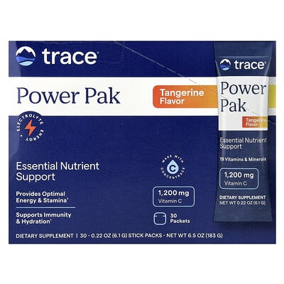 Power Pak, Tangerine, 30 Stick Packs, 0.22 oz (6.1 g) Each