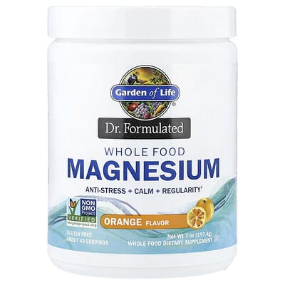 Dr. Formulated магний из цельных продуктов, апельсин, 7 oz (197.4 g)