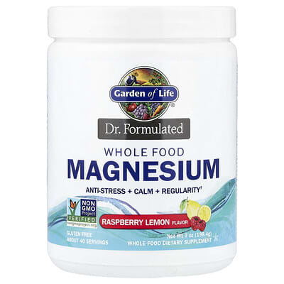 Garden of Life магний из цельных продуктов, малиновый лимон, 7 oz (198.4 g)