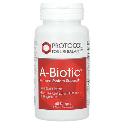 Protocol for Life Balance A-Biotic, поддержка иммунной системы, 60 мягких капсул