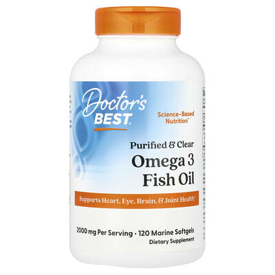 Очищенное рыбное масло Omega 3 120 мягких капсул (1,000 mg на капсулу)