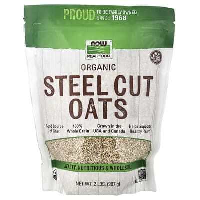 Real Food, Organic Steel Cut Oats, 2 lbs (907 g)