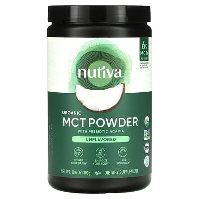 Органический порошок MCT, без вкуса, 10.6 oz (300 g)