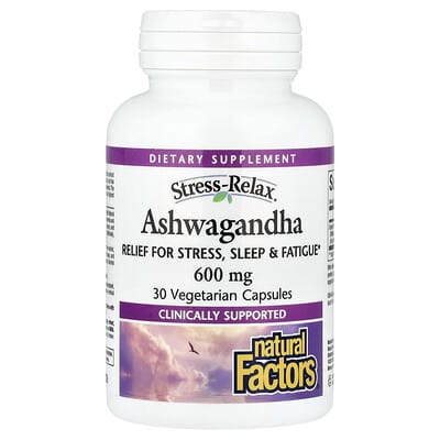 Stress-Relax®, Ashwagandha, 600 mg, 30 вегетарианских капсул