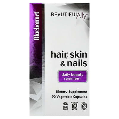 Beautiful Ally® витамины для волос, кожи и ногтей, 90 растительных капсул