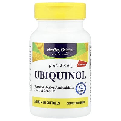 Натуральный убихинол Healthy Origins, 50 mg, 60 Softgels