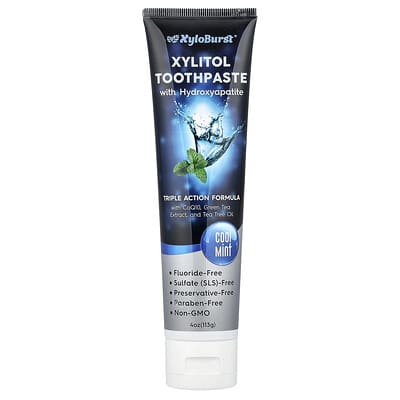 Xylitol Toothpaste with Hydroxyapatite, Cool Mint, 4 oz (113 g)