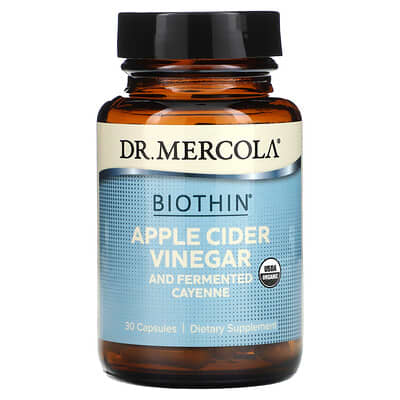 Biothin® яблочный уксус и ферментированный кайенский перец, 30 капсул