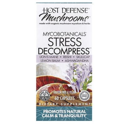 Mushrooms™, MycoBotanicals®, Stress Decompress®, 60 капсул