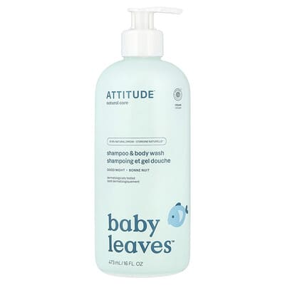 Шампунь и гель для душа Baby Leaves™, Good Night, 16 fl oz (473 ml)