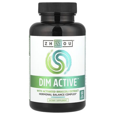 Zhou Nutrition DIM Active™ с экстрактом брокколи, 60 вегетарианских капсул