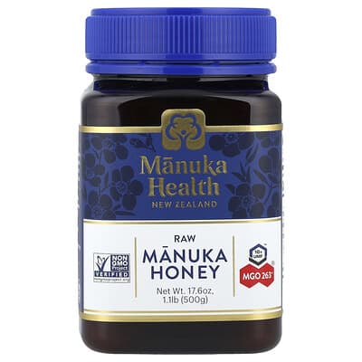 Сырой мед Манука, UMF 10+, MGO 263+, 17.6 oz (500 g)