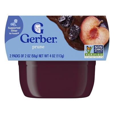 Детское питание, 1st Foods®, чернослив, 2 упаковки по 2 oz (56 g)