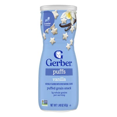 Puffs, Puffed Grain Snack, 8+ Months, Vanilla, 1.48 oz (42 g)