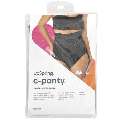 C-Panty®, Post C-Section Care, With Silicon Panel, High Waist, Small/Medium, Black, 1 Count