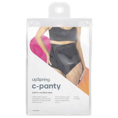 C-Panty® для ухода после кесарева сечения, с силиконовой панелью, высокая талия, 1X/2X, черная, 1 шт.