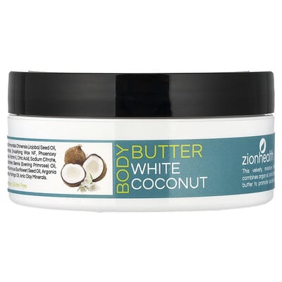 Body Butter with Argan Oil, White Coconut, 4 oz (118 g)