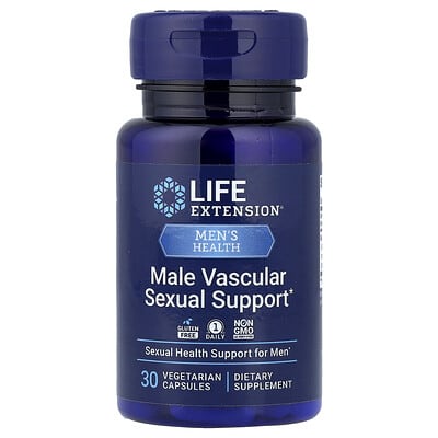 Men's Health, Male Vascular Sexual Support, 30 Vegetarian Capsules