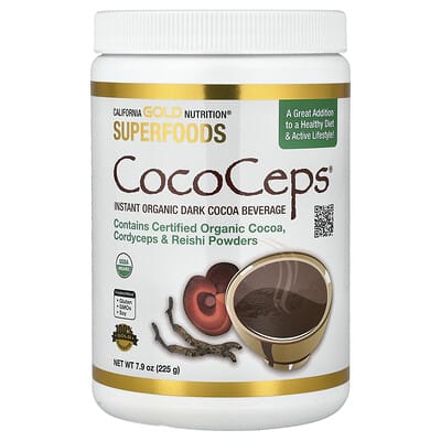 Superfoods, CocoCeps, Органическое какао, кордицепс и рейши, 7.93 oz (225 g)