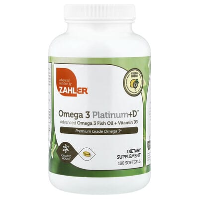 Omega 3 Platinum+D™, рыбий жир Omega 3 с витамином D3, 180 мягких капсул