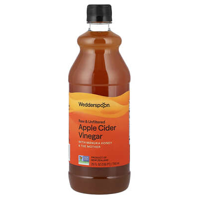 Apple Cider Vinegar, Raw & Unfiltered, with Manuka Honey & The Mother, 25 fl oz (750 ml)
