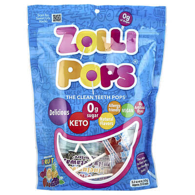 The Clean Teeth Pops®, Delicious Fruit , Approx. 23-25 Pops, 5.2 oz (142 g)