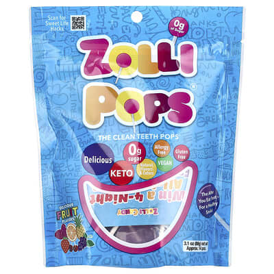 The Clean Teeth Pops, вкусные фруктовые вкусы, прибл. 14 шт, 3.1 oz (88 g)