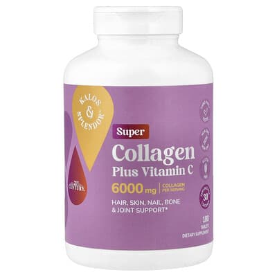 Kalos & Splendor™, Super Collagen Plus Vitamin C, 180 Tablets