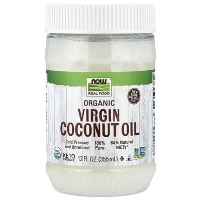 Real Food, Organic Virgin Coconut Oil, 12 fl oz (355 ml)