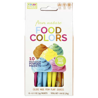 Натуральные пищевые красители Multi-Color 10 пакетиков по 0.11 oz (3 g)