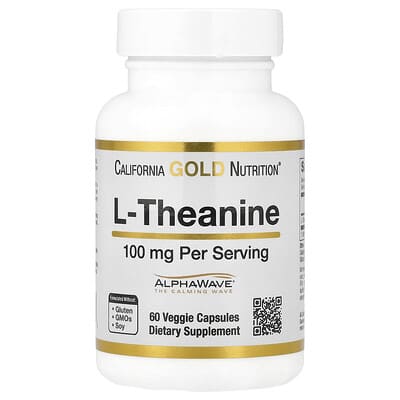 L-Theanine, AlphaWave®, 100 mg, 60 вегетарианских капсул