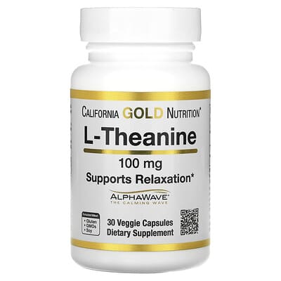 L-Theanine, AlphaWave, 100 mg, 30 вегетарианских капсул