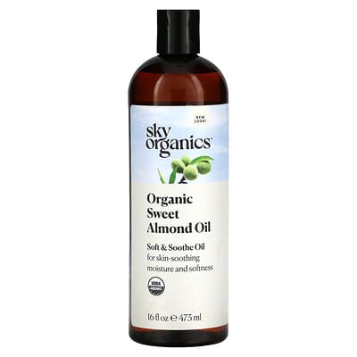 Organic Sweet Almond Oil, 16 fl oz (473 ml)