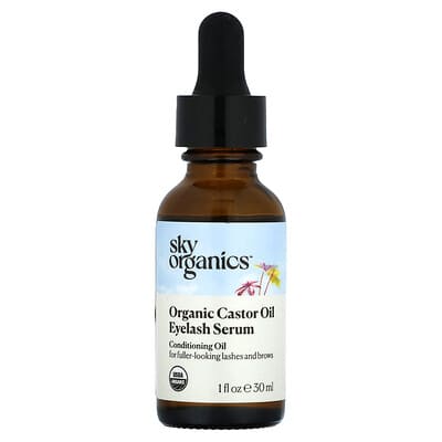 Органическая сыворотка для ресниц с касторовым маслом, 1 fl oz (30 ml)