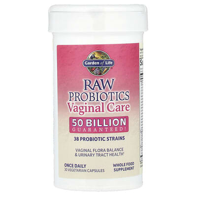 RAW Probiotics, Vaginal Care, Shelf-Stable, 30 вегетарианских капсул