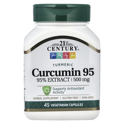 Куркумин 95, 500 mg, 45 вегетарианских капсул
