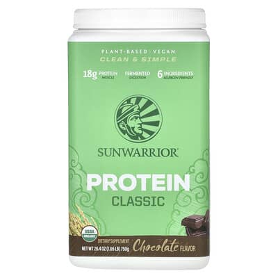 Sunwarrior Классический протеин, Chocolate, 1.65 lb (750 g)