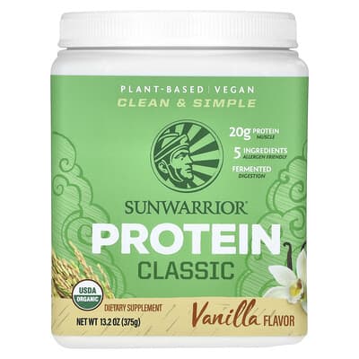 Протеин Sunwarrior Classic Protein, ваниль, 13.2 oz (375 g)