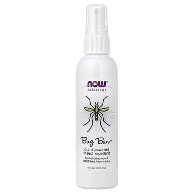 Репеллент от насекомых Bug Ban™, растительный, травяной цитрус, 4 fl oz (118 ml)
