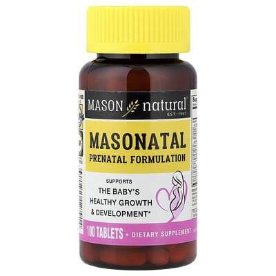 Mason Natural Masonatal Пренатальный комплекс, 100 таблеток