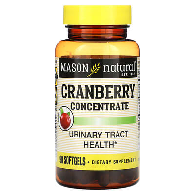 Mason Natural Cranberry Concentrate, 90 мягких капсул